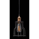 Lamps Bedroom Lamps - 5.9" X 5.9" X 10" Black And Copper Metal Ceiling Lamp HomeRoots