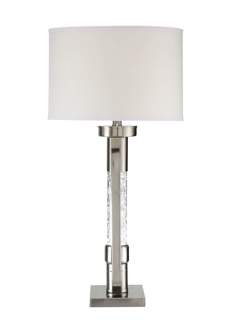 Lamps Bedroom Table Lamps - 15" X 15" X 31" Sand Nickel Table Lamp HomeRoots