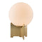 Lamps Bedroom Table Lamps - 16.5" X 9.8" X 27.2" White And Brushed Bronze Frosted Glass Table Lamp HomeRoots