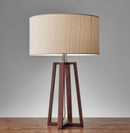 Lamps Cheap Table Lamps - 15" X 15" X 23.75" Walnut Wood/Fabric Table Lamp HomeRoots