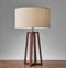 Lamps Cheap Table Lamps - 15" X 15" X 23.75" Walnut Wood/Fabric Table Lamp HomeRoots