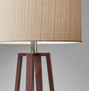 Lamps Cheap Table Lamps - 15" X 15" X 23.75" Walnut Wood/Fabric Table Lamp HomeRoots