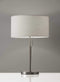 Lamps Contemporary Table Lamps - 15" X 7" X 22" Brushed Steel Metal Table Lamp HomeRoots