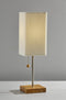 Lamps Contemporary Table Lamps - 5.25" X 5.25" X 19" Natural Wood Table Lamp HomeRoots