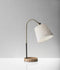 Lamps Contemporary Table Lamps - 7" X 12.5" X 21" Brass Metal/Fabric Table Lamp HomeRoots