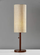 Lamps Contemporary Table Lamps - 8" X 8" X 31" Walnut Wood Table Lamp HomeRoots