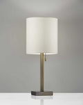 Lamps Contemporary Table Lamps - 9" X 9" X 22" Brass Metal Table Lamp HomeRoots