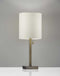 Lamps Contemporary Table Lamps - 9" X 9" X 22" Brass Metal Table Lamp HomeRoots