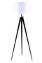 Lamps Cool Lamps - 1" X 1" X 59~73" White Black Metal Shade Floor Lamp HomeRoots