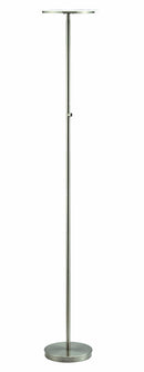 Lamps Cool Lamps - 10" X 10" X 70" Brushed Nickel Metal LED Light Floor Lamp HomeRoots