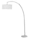 Lamps Cool Lamps - 78" Brushed Nickel Marble Metal Shade Floor Lamp HomeRoots