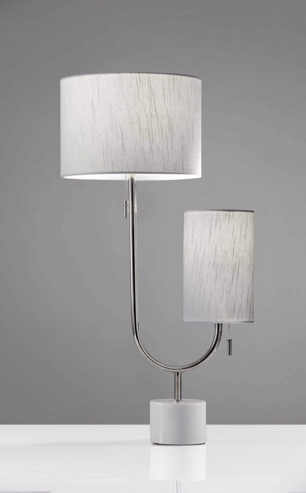 Lamps Cool Table Lamps - 10" X 13.5" X 26" Chrome Metal Table Lamp HomeRoots