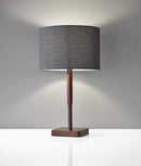 Lamps Cool Table Lamps - 8" X 8" X 21" Walnut Wood Table Lamp HomeRoots