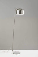 Lamps Cute Lamps - 10" X 23" X 60" Brushed Steel Metal Floor Lamp HomeRoots