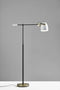 Lamps Cute Lamps - 10" X 31" X 52.5"-65" White Metal Floor Lamp HomeRoots