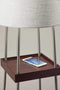 Lamps Cute Lamps - 16" X 16" X 63.25" Walnut Wood/Metal Shelf Floor Lamp HomeRoots