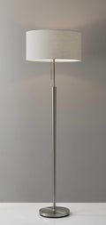 Lamps Cute Lamps - 19" X 11" X 65" Brushed Steel Metal Floor Lamp HomeRoots