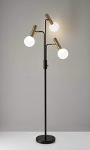 Lamps Cute Lamps - 27" X 20" X 70" Black Metal LED 3-Arm Floor Lamp HomeRoots