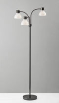 Lamps Cute Lamps - 30" X 30" X 69" Black Metal 3-Arm Floor Lamp HomeRoots