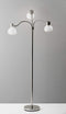 Lamps Cute Lamps - 30" X 30" X 69" Chrome Metal 3-Arm Floor Lamp HomeRoots