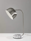 Lamps Cute Lamps - 7.25" X 14" X 22.5" Brushed Steel Metal Desk Lamp HomeRoots