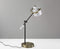 Lamps Cute Lamps - 8" X 24.5" X 18.5" - 28.5" White Metal Desk Lamp HomeRoots