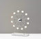 Lamps Decorative Lamps - 12" X 4" X 15.25" Chrome Metal Small LED Ferris Wheel Lamp HomeRoots