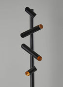 Lamps Decorative Lamps - 14" X 14" X 72" Black Metal LED Floor Lamp HomeRoots