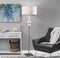 Lamps Decorative Lamps - 19" X 19" X 65.5" Brushed steel Metal Floor Lamp HomeRoots