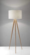 Lamps Decorative Lamps - 21" X 21" X 60.25" Natural Metal Floor Lamp HomeRoots