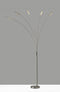 Lamps Decorative Lamps - 60" X 44" X 93" Brushed steel Metal LED Arc Lamp HomeRoots