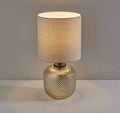 Lamps End Table Lamps - 11" X 11" X 21.25" Bronze Metal Table Lamp w. Night Light HomeRoots