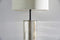 Lamps End Table Lamps - 15" X 15" X 24.5" Black Metal/Glass Tall Table Lamp HomeRoots