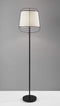 Lamps Kitchen Lamps - 14.25" X 14.25" X 63.5" Chrome Metal Floor Lamp HomeRoots