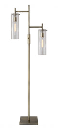Lamps Kitchen Lamps - 19" X 10" X 64.25" Brass Metal Floor Lamp HomeRoots