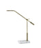 Lamps Kitchen Lamps - 5" X 22" X 16" - 26" Brass Metal LED Desk Lamp HomeRoots