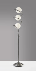 Lamps Lamps For Sale - 11" X 11" X 64.5" Brushed Steel Metal LED Floor Lamp HomeRoots