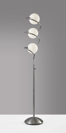 Lamps Lamps For Sale - 11" X 11" X 64.5" Brushed Steel Metal LED Floor Lamp HomeRoots