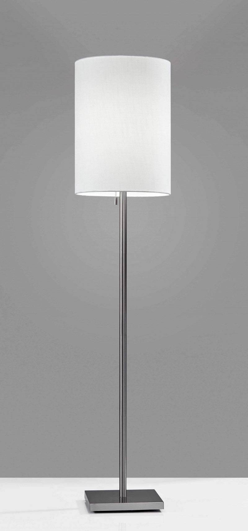 Lamps Lamps For Sale - 13" X 13" X 60.5" Brushed Steel Metal Floor Lamp HomeRoots