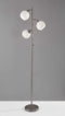 Lamps Lamps For Sale - 16" X 16" X 71" Brushed Steel Metal Tree Lamp HomeRoots