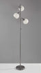 Lamps Lamps For Sale - 16" X 16" X 71" Brushed Steel Metal Tree Lamp HomeRoots