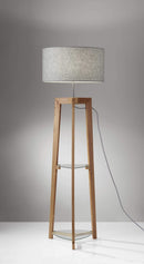 Lamps Lamps For Sale - 19" X 19" X 60" Natural Rubber Wood Shelf Floor Lamp HomeRoots