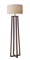 Lamps Lamps For Sale - 19" X 19" X 60" Walnut Wood/Fabric Floor Lamp HomeRoots