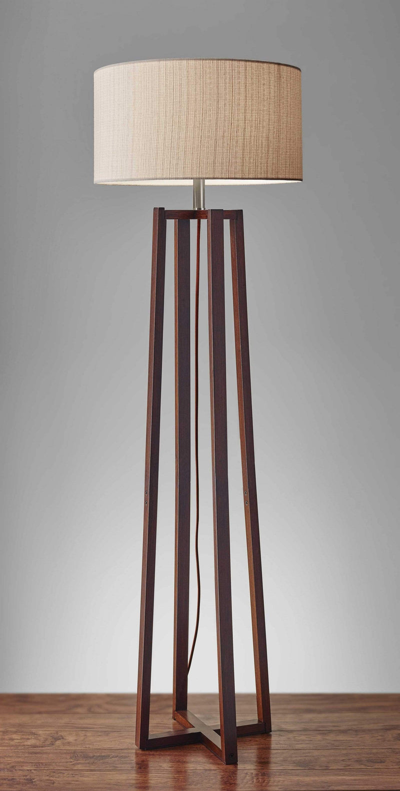 Lamps Lamps For Sale - 19" X 19" X 60" Walnut Wood/Fabric Floor Lamp HomeRoots