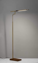 Lamps Lamps For Sale - 24" X 18-24" X 50.5-62.5" Walnut Wood LED Floor Lamp HomeRoots