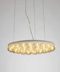 Lamps Lamps For Sale - 29" X 29" X 7" White Glass Metal Pemdant Lamp HomeRoots