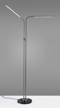 Lamps Lamps For Sale - 37.25" X 9.5" X 54.5-72.5" Brushed Steel Metal LED Floor Lamp HomeRoots