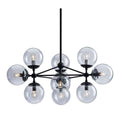 Lamps Living Room Lamps - 29.9" X 29.9" X 61.8" Black Glass Metal Ceiling Lamp HomeRoots