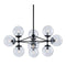 Lamps Living Room Lamps - 29.9" X 29.9" X 61.8" Black Glass Metal Ceiling Lamp HomeRoots