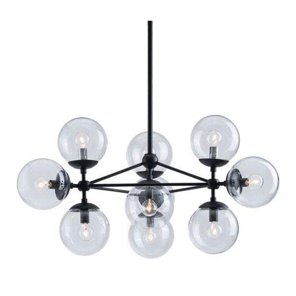 Lamps Living Room Lamps - 29.9" X 29.9" X 61.8" Black Glass Metal Ceiling Lamp HomeRoots